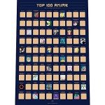 Top 100 Anime Scratch Off Poster - Wall Art