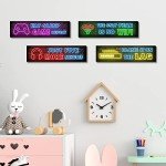 Neon Gaming Wall Art Set of 4