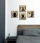 Retro Japanese Samurai Anime Wall Art Set