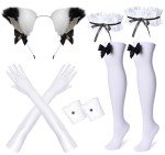 French Maid Apron Cosplay Set with Cat Ears