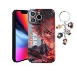 Anime Phone Case for iPhone 14/15 with Keychain