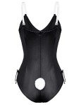 Anime Senpai Bunny Bodysuit Costume Set - Black