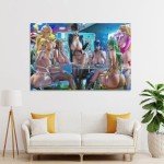 Anime Sexy Girl Canvas Art Poster 12x18 inch