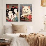 Funny Anime Cat Posters - Set of 2
