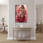 Anime Aerith Red Dress Wall Art Poster Print