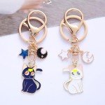 Cute Anime Cat Couples Keychain Set - 2 Pack