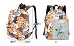 Cute Anime Cat Canvas Backpack for Everyday Use