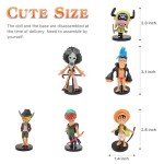 6 PCS Anime Action Figure Set for Kids