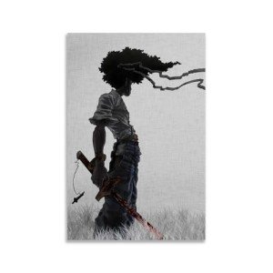 Afro Samurai Canvas Wall Art - 12x16 Inch