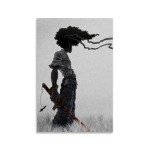 Afro Samurai Canvas Wall Art - 12x16 Inch