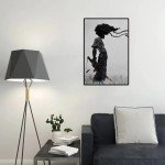 Afro Samurai Canvas Wall Art - 12x16 Inch