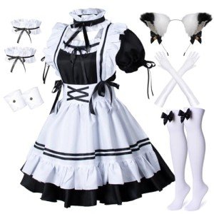 Wannsee French Maid Anime Cosplay Costume Set