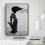 Afro Samurai Canvas Wall Art - 12x16 Inch