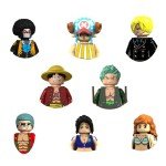 8PCS Anime Mini Action Figures Building Blocks Set