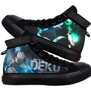 MHA High-Top Sneakers with Deku & Bakugou Designs