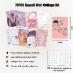Kawaii Anime Aesthetic Wall Collage Kit - 70pcs