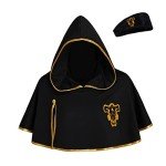 Men’s Black Hooded Cloak Cape with Headband