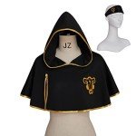 Men’s Black Hooded Cloak Cape with Headband