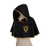 Men’s Black Hooded Cloak Cape with Headband