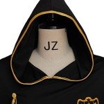 Men’s Black Hooded Cloak Cape with Headband