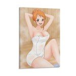 Anime Girl Nami Smile Canvas Wall Art 12x18