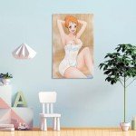 Anime Girl Nami Smile Canvas Wall Art 12x18
