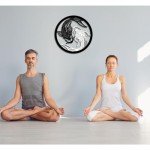 Koi Fish Yin Yang Wall Art Decor 12x12