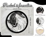 Koi Fish Yin Yang Wall Art Decor 12x12