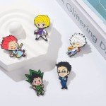 Anime Killua Zoldyck pin,Gon Freecss pin,for Pocket,Backpack, Lapel,Hat 5pcs