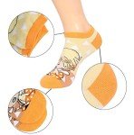 Roffatide Anime Demon Slayer Ankle Socks 5 Pairs Low Cut Socks Cosplay No Show Socks For women men