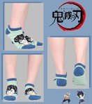 Roffatide Anime Demon Slayer Ankle Socks 5 Pairs Low Cut Socks Cosplay No Show Socks For women men
