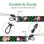 Neck Lanyard with ID Badge Holder for Keys Cute Kawaii Anime Plaid Key Chain Card Lanyards for Women Men Guys Girl Boys Kids Teachers The Office Green Keychains GS319
