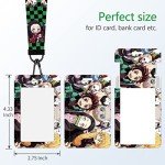 Neck Lanyard with ID Badge Holder for Keys Cute Kawaii Anime Plaid Key Chain Card Lanyards for Women Men Guys Girl Boys Kids Teachers The Office Green Keychains GS319