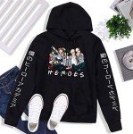 RONGJUN Anime Hoodie MHA Friends Printed Hooded Sweatshirt Pullover Deku Cosplay Jacket Coat for Women Men (X-Large, Style 1)