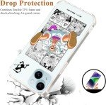 SPXYMX Anime Pattern Designed for iPhone 14 Clear Case, Anime Manga Transparent Case Compatible with iPhone 14, Soft Silicone Anti-Scratch Shockproof Four Corner Airbag Protection Phone Case 6.1 inch