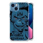 XXYUIKEZI for iPhone 13 Anime Case Transparent Shockproof TPU Boys and Girls (Cool 13), Black-yuji