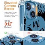 XXYUIKEZI for iPhone 13 Anime Case Transparent Shockproof TPU Boys and Girls (Cool 13), Black-yuji