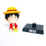 ITUBLE One Piece Bobbleheads Anime Luffy Figure Bobblehead Action Figures Car Dashboard Decorations Accessories Interior Birthday Cake Toppers Phone Holder for Women Men Boys Girls