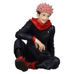 Puruuige 2PCS Anime Figures Itadori Yuji Noodle Stopper Figurine Sitting Pose Character Statue PVC Collection Model Desktop Decoration