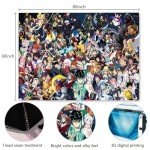 Timimo Anime Tapestry - Poster Decoration Wall Art Background Large Bedroom Hanging Birthday Party Decoration, 60x80in (Anime Heroes Tapestry)