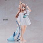 QAHEART Kinako Figures Kinako Original Painting Figure Cute Cat Girl Illustration Anime Action Figurine 21CM/8.3INCH