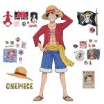RoomMates RMK5439GM One Piece Luffy Wall Decal, Red