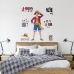 RoomMates RMK5439GM One Piece Luffy Wall Decal, Red