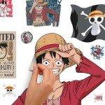 RoomMates RMK5439GM One Piece Luffy Wall Decal, Red