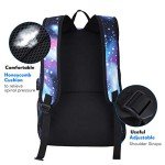 Pawsky Galaxy Backpack for School, Anime Luminous Backpack College Bookbag Anti-Theft Laptop Backpack with USB Charging Port