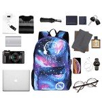 Pawsky Galaxy Backpack for School, Anime Luminous Backpack College Bookbag Anti-Theft Laptop Backpack with USB Charging Port