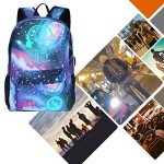 Pawsky Galaxy Backpack for School, Anime Luminous Backpack College Bookbag Anti-Theft Laptop Backpack with USB Charging Port