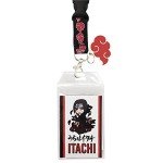 Itachi Uchiha Lanyard with Clear ID Sleeve and Keychain