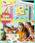 Apakkai 600 Pcs Cute Stickers for Kids, Water Bottle Stickers for Teens, Kawaii Vinyl Phone Laptop Skateboard Animal Waterproof Stickers, Bulk Aesthetic Sticker Packs for Boys Girls Teacher