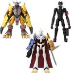 Digimon Action Figures Set - Digimon Action Figure Set Bundle with 3 Digimon Anime Heroes Figurines Beelzemon, Omegamon, Wargreymon Plus Stickers | Digimon Mini Figures for Kids